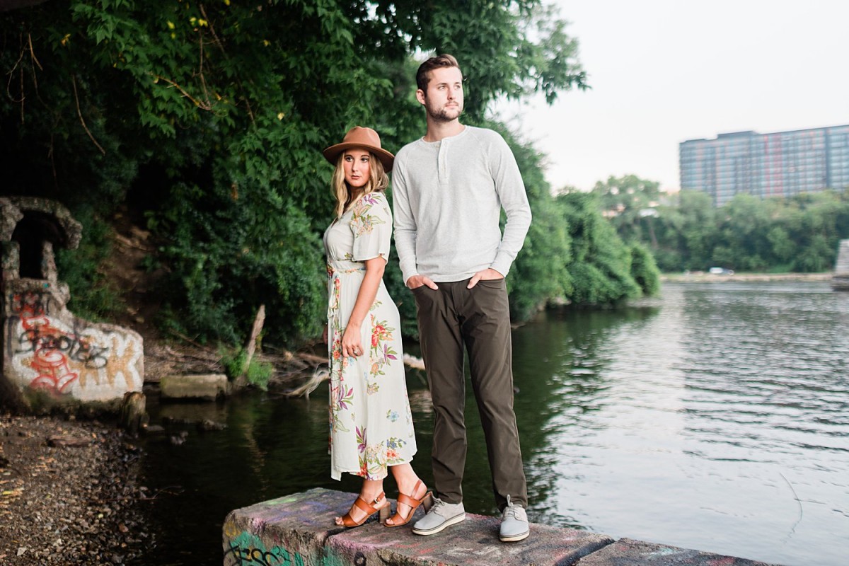 couple near river