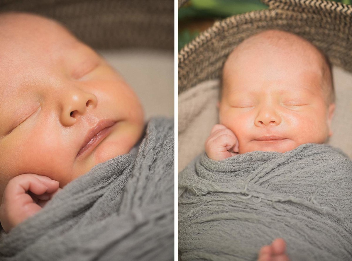 Newborn Baby in Basket 