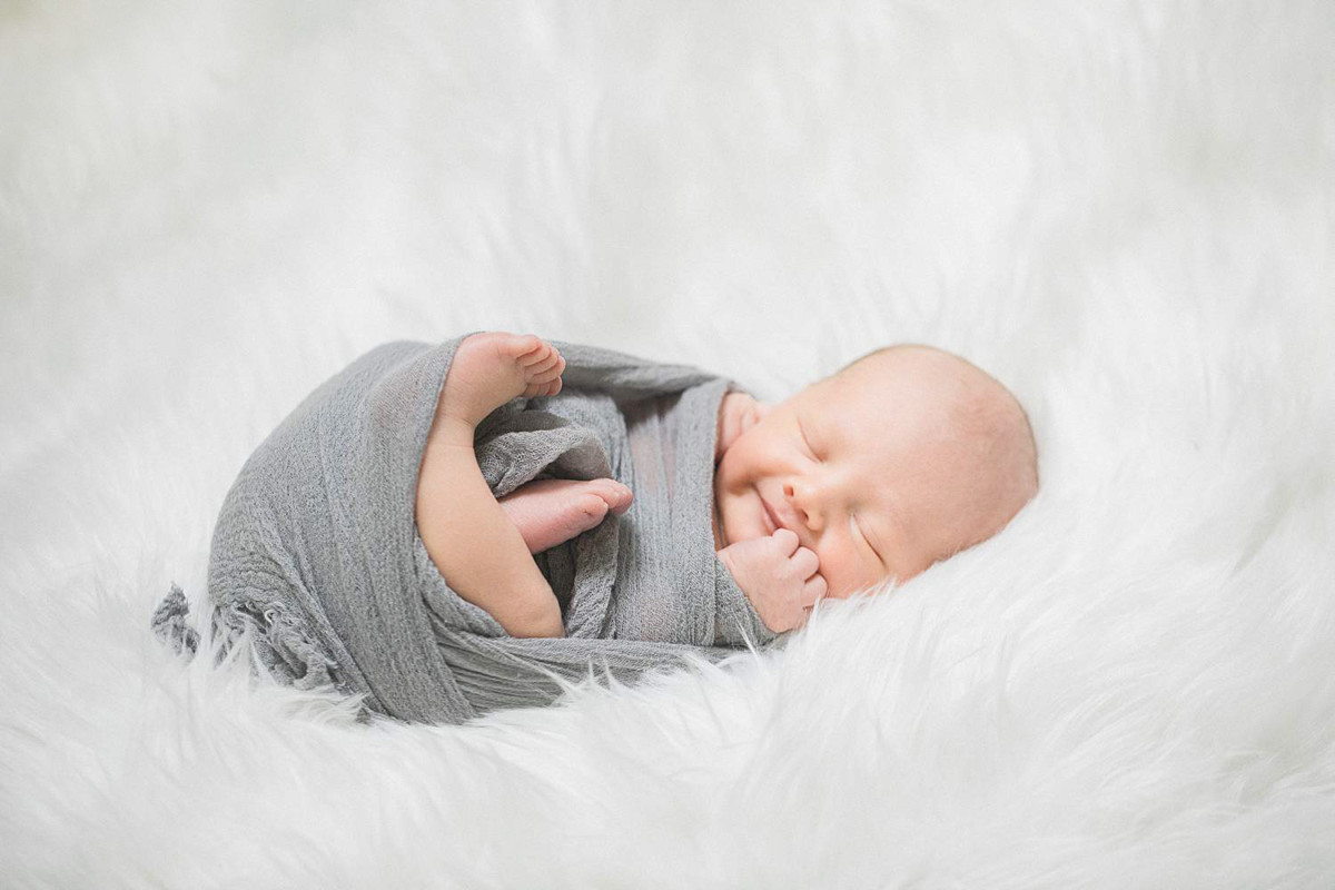 Newborn Baby in Basket 