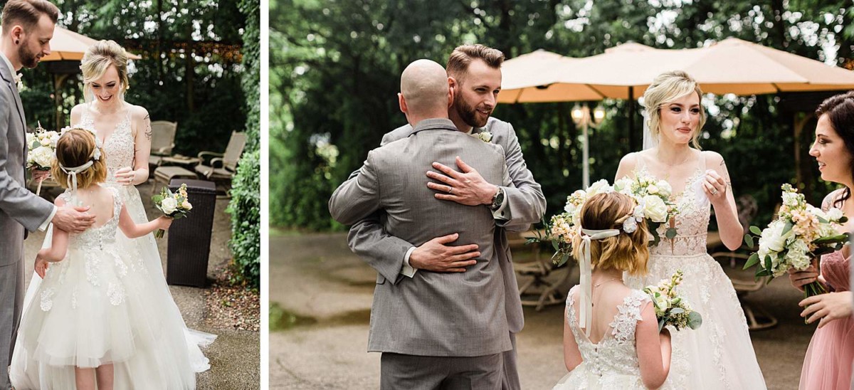 families in a wedding