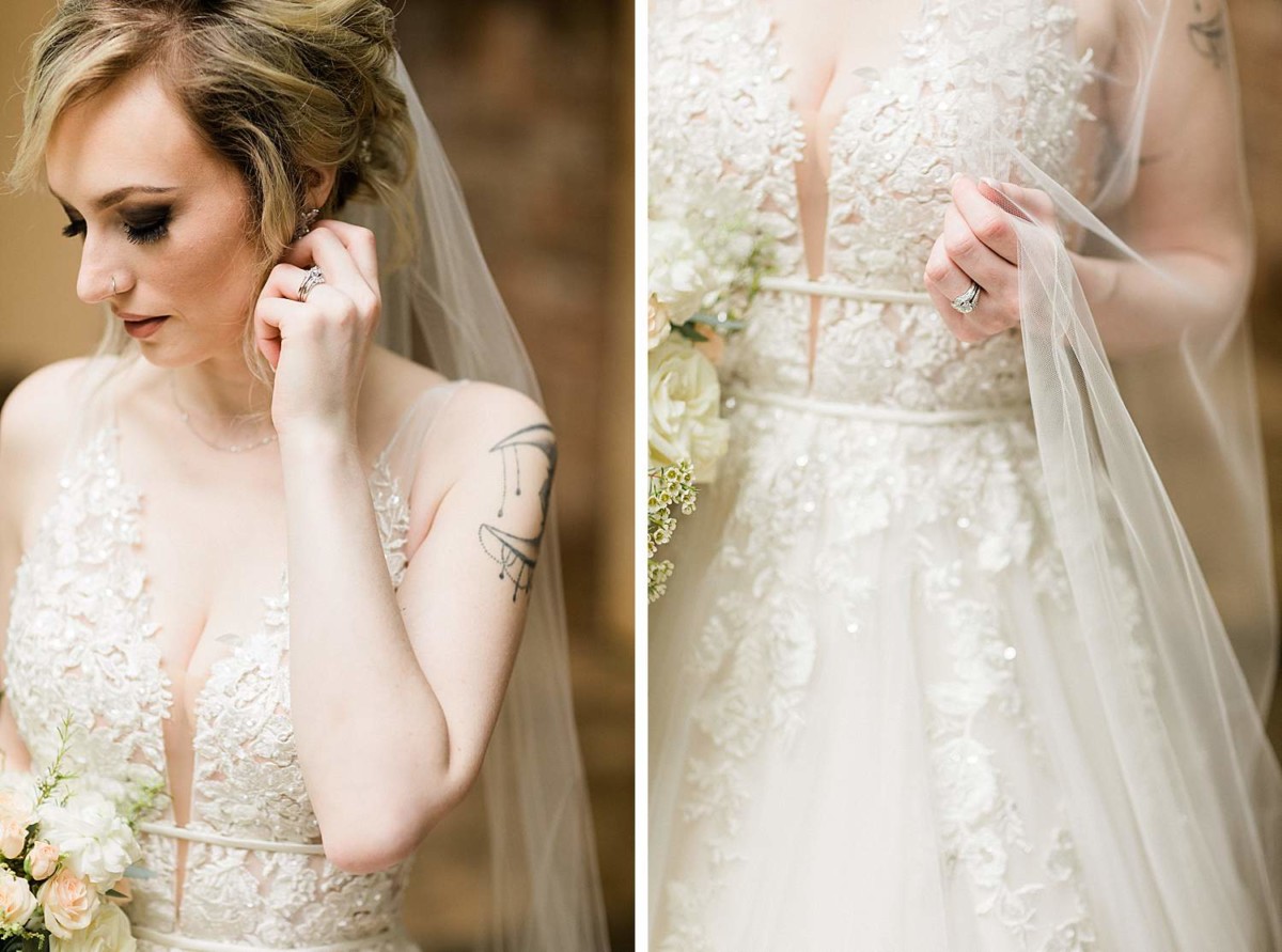 wedding gown details