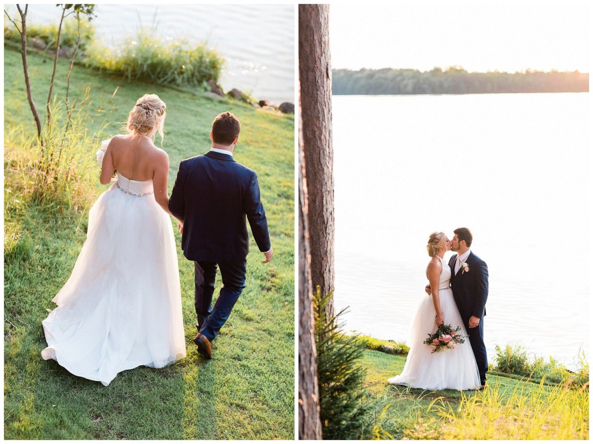 lakeside wedding day photo