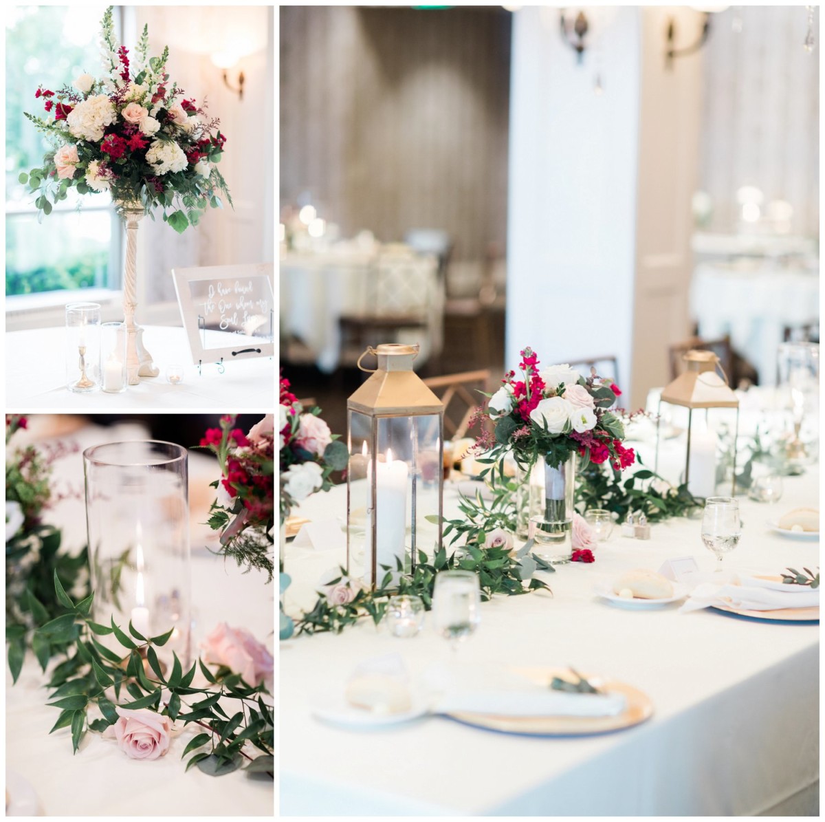 beautiful wedding table set up