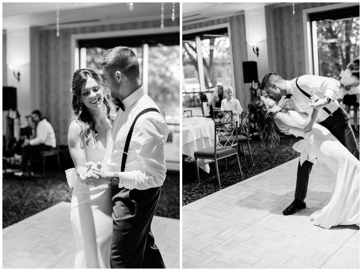 bride and groom dance