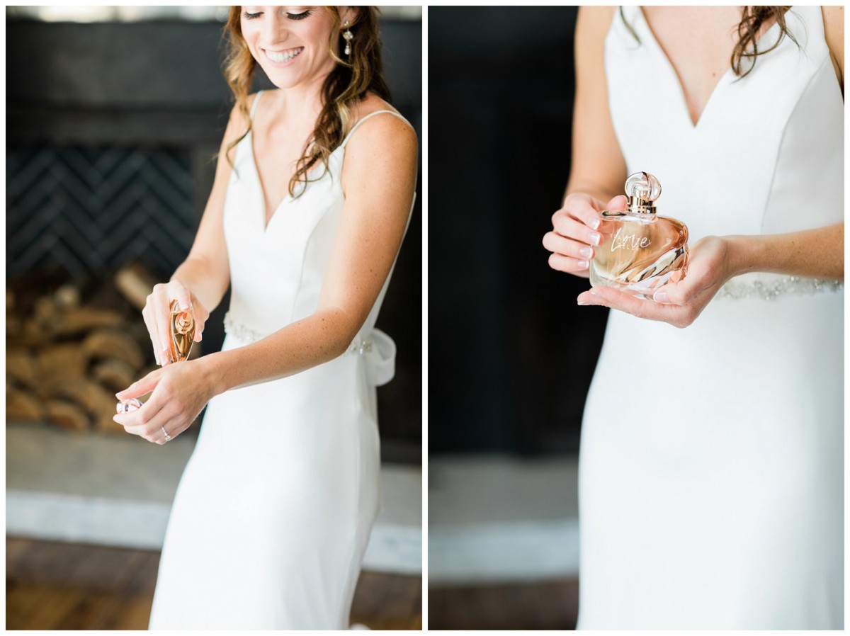 beautiful bride wearing simple dress