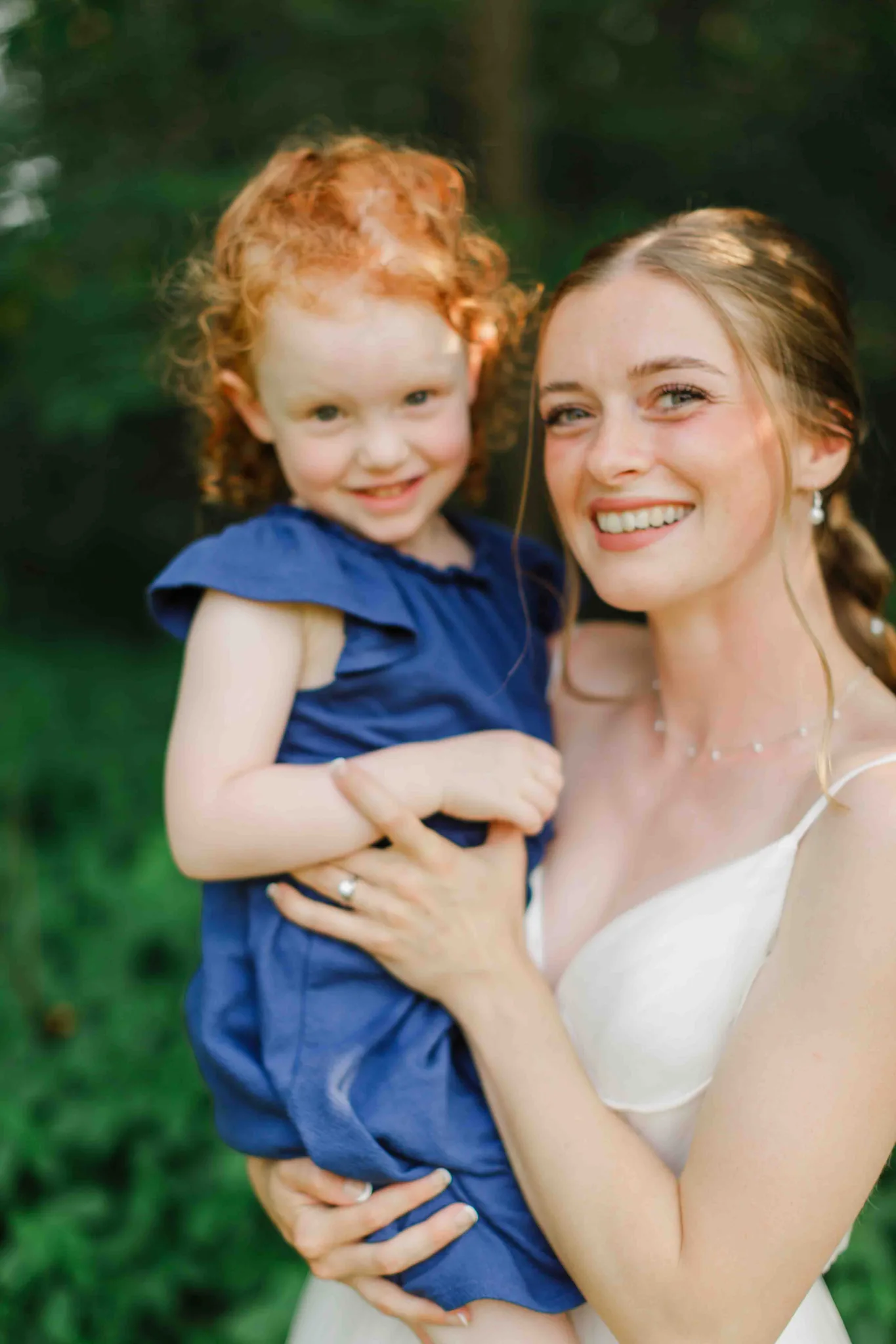 Documentary wedding moment at intimate Wisconsin Dells backyard wedding